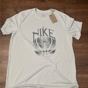 Nike White Basketball Graphic Men's Tee